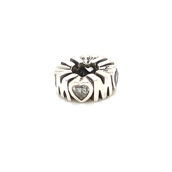 Pandora Heart Cz Mom Spacer Charm - Picture 1 of 3